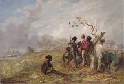 Thomas Baines Thomas Baines with Aborigines near the mouth of the Victoria River, N.T. china oil painting artist